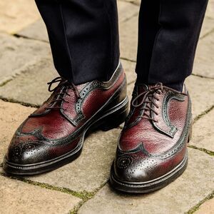 Vintage 1970s Dexter V-Cleat Longwing Dress Shoes Brown Size 9 B Made In USA